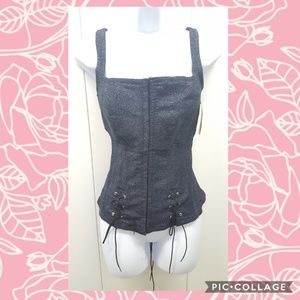 Grenier Denim Sparkle Bustier. Sz. 38